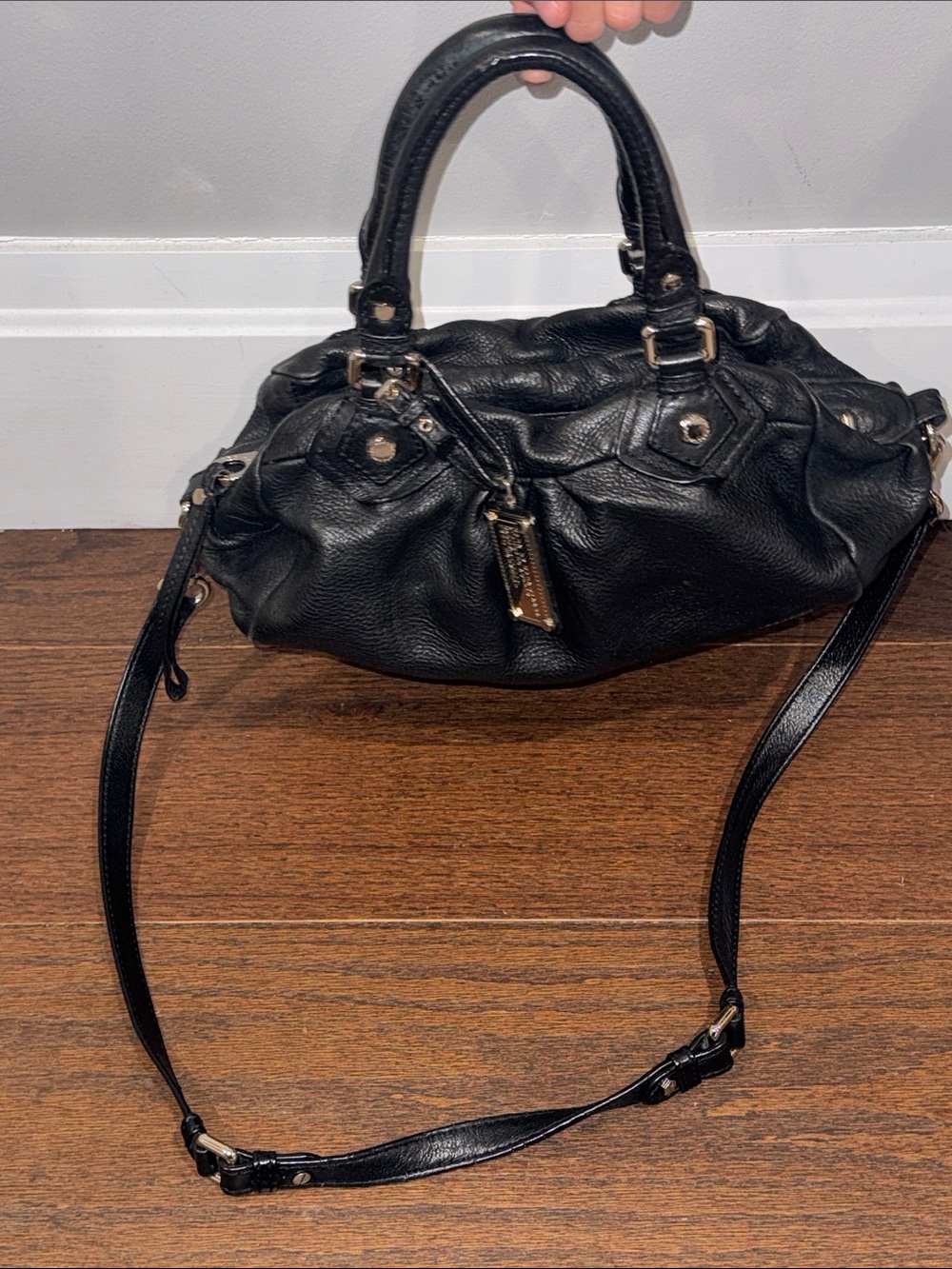 Marc By Marc Jacobs Black Leather Satchel Handbag with Removable Strap